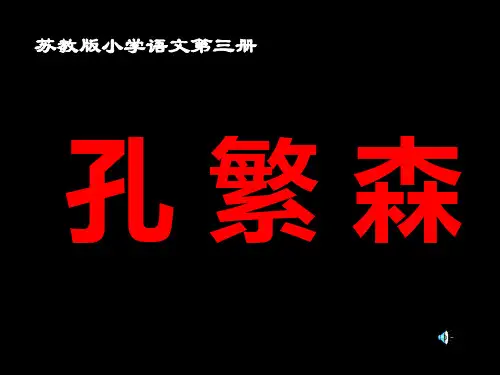 二年级上册语文《孔繁森》公开课课件(苏教版)精选教学PPT课件