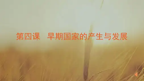 人教版七年级历史上册第四课   早期国家的产生与发展