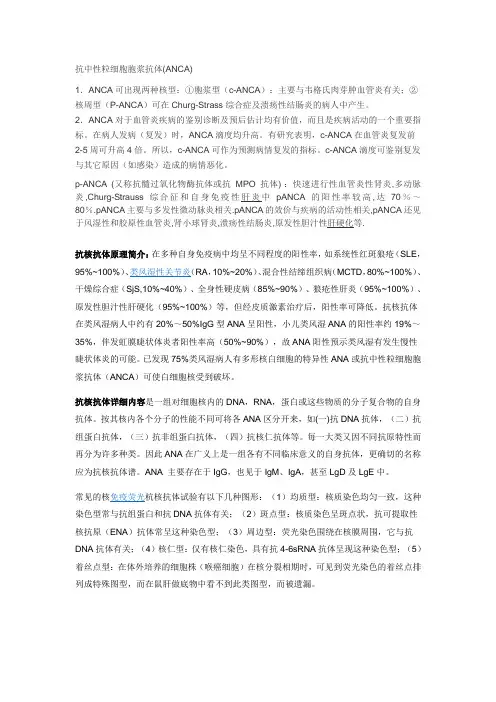 抗中性粒细胞胞浆抗体