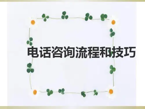 电话咨询流程与技巧PPT课件