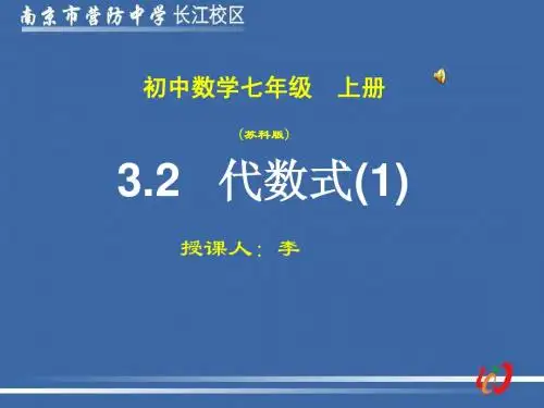 3.2代数式(1)