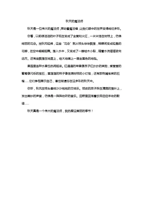 秋天的魔法师