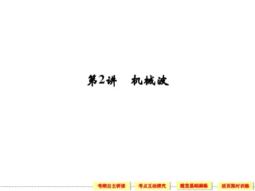 2014届高考物理一轮复习课件(考纲解读+考点探究+高分技巧)：选修3-4 第2讲 机械波(78张ppt,含详解)