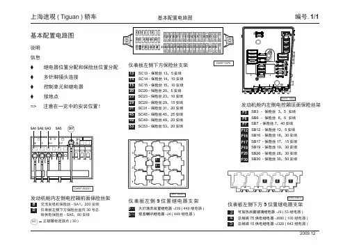 上海途观 ( Tiguan ) 轿车_01_基本配置电路图
