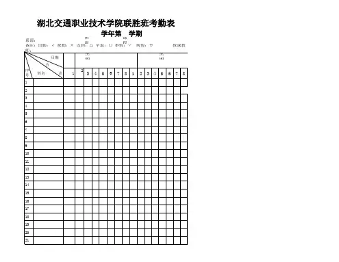 最完整的学生考勤表1