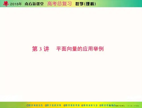 2016年高考数学总复习课件：第四章 第3讲 平面向量的应用举例