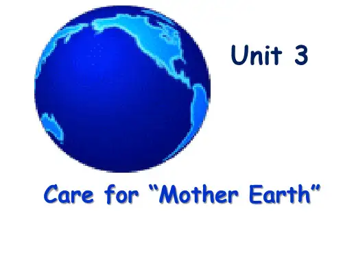 六年级上册英语课件-Unit3 Care for the earth(第2课时) ｜陕旅版 (共20张PPT)