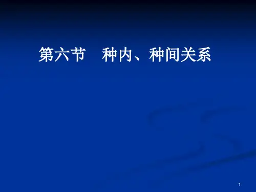 生物种内和种间关系课件PPT(2024版)