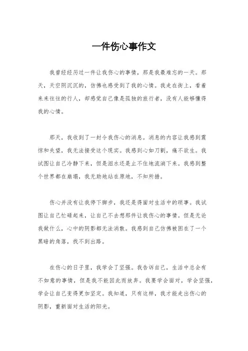 一件伤心事作文
