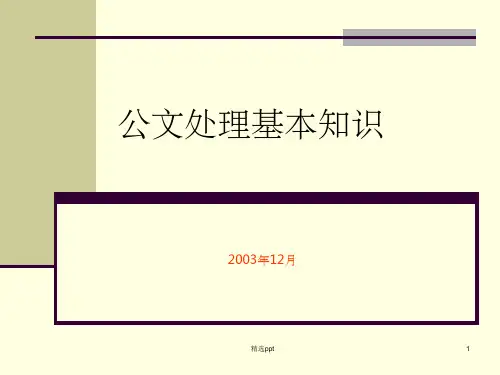 《公文处理基本知识》PPT课件