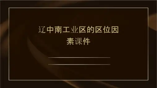 辽中南工业区的区位因素课件