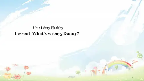 九年级英语上册 Unit 1 Stay Healthy Lesson 1 What’s wrong,Danny课件 (新版)冀教版
