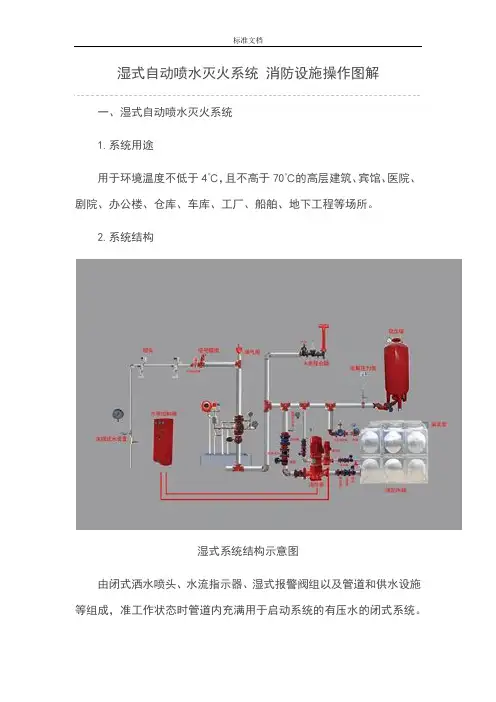 湿式自动喷水灭火系统消防设施操作现用图解