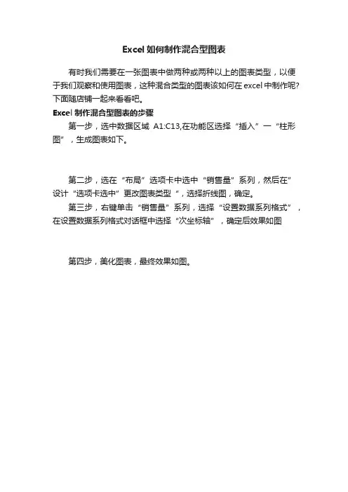 Excel如何制作混合型图表