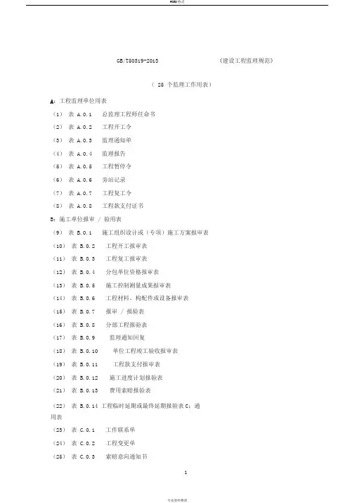gb50319-2013建设工程监理规范(更新)