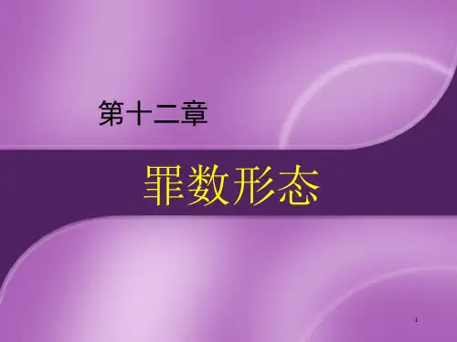 罪数形态ppt课件