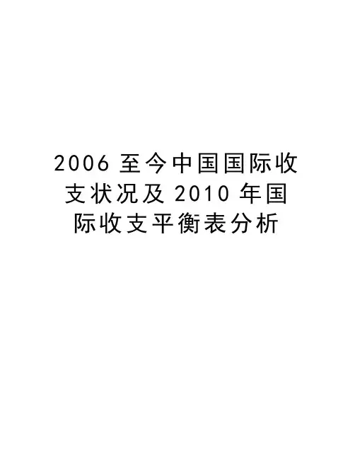 最新2006至今中国国际收支状况及国际收支平衡表分析汇总