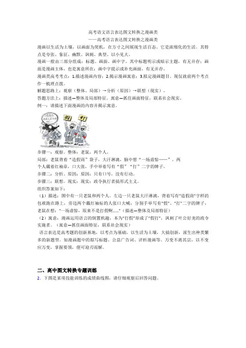 语文语言表达图文转换之漫画类+专项练习含答案