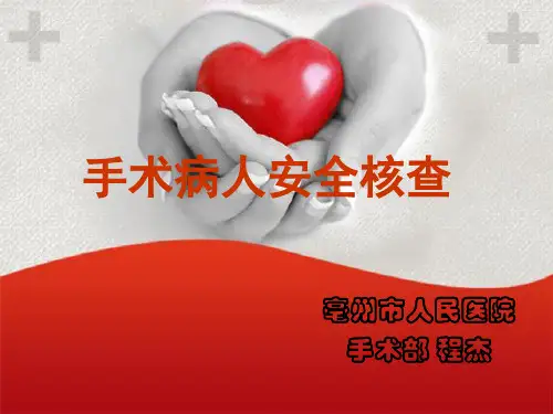 手术病人安全核查 ppt课件