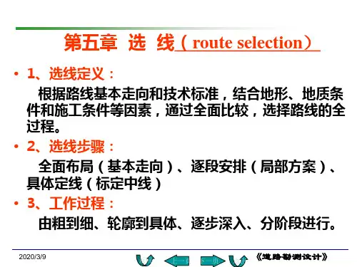 道路勘测设计选线