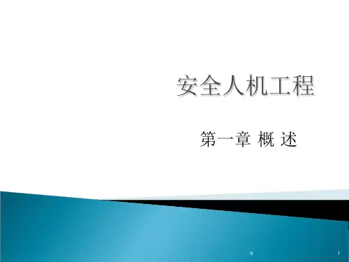 《安全人机工程概述》PPT课件