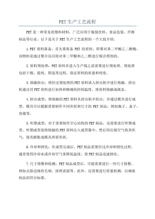 PET生产工艺流程