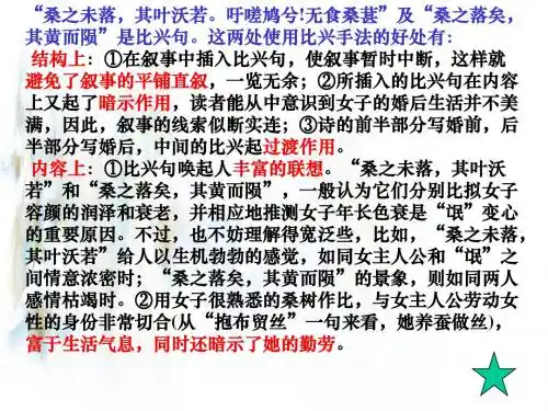 诗经 氓、采薇 课件