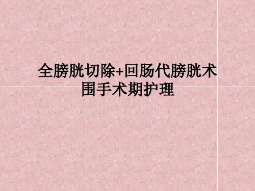 全膀胱切除+回肠代膀胱术围手术期护理 医学PPT课件