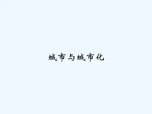 城市与城市化 PPT