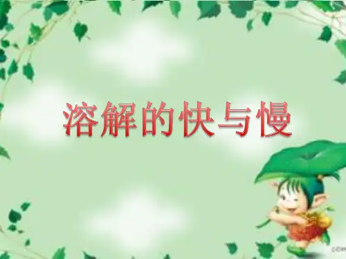 四年级上册科学课件-2.5 溶解的快与慢｜教科版 (共18张PPT)