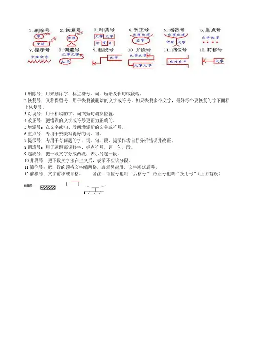 修改病句符号