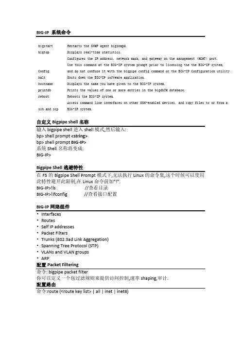 F5命令行配置配置手册