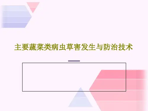 主要蔬菜类病虫草害发生与防治技术PPT文档55页