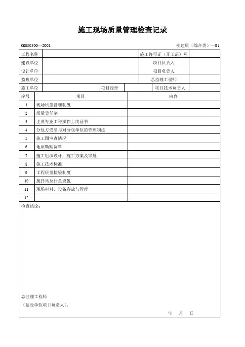 施工现场质量管理检查记录 (3)