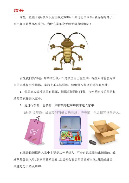 家里无缘无故怎么会有蟑螂