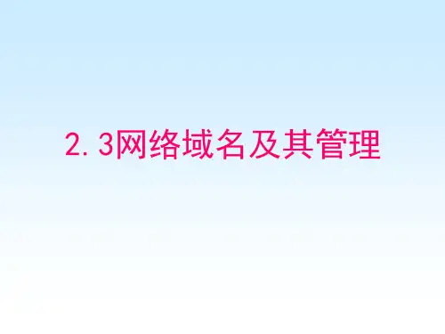 2.3网络域名及其管理