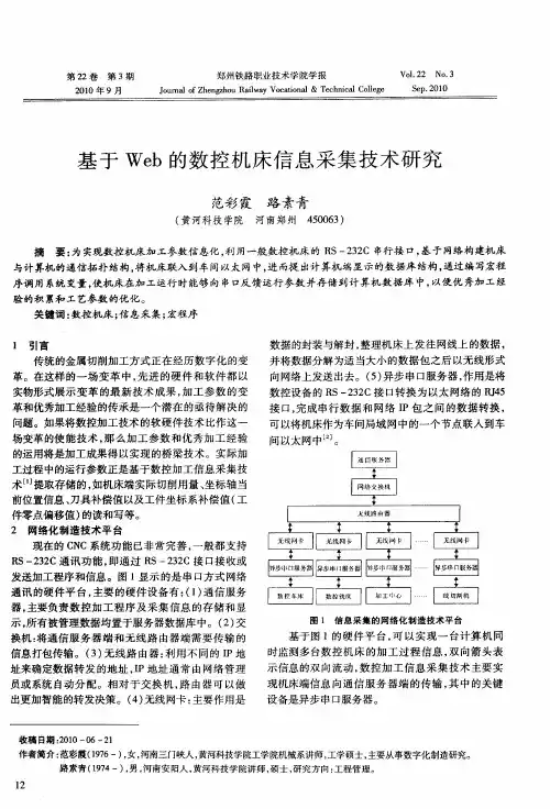 基于Web的数控机床信息采集技术研究