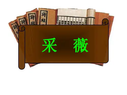 人教版高中语文必修2第4课诗经两首之  采薇 (共41张PPT)
