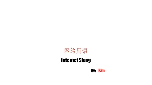 网络用语简介及翻译技巧课件