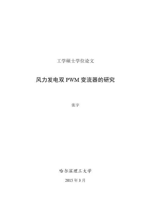风力发电双PWM变流器的研究