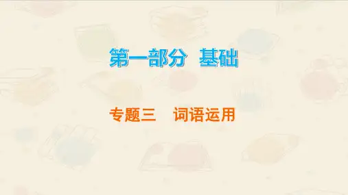 2020广东中考语文一轮复习 专题三  词语运用