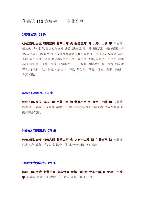 伤寒论方金匮要略方