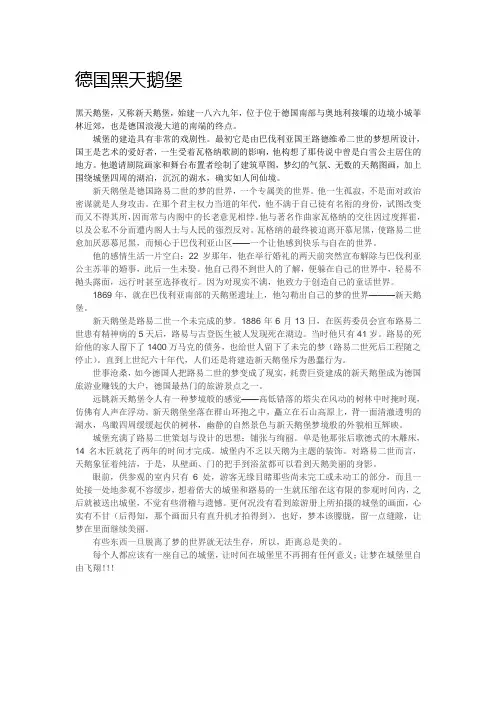 德国黑天鹅堡