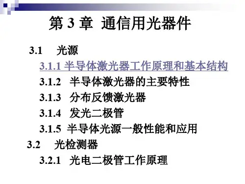 光纤通信  第 3 章  通信用器件-31 精品文档