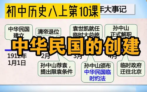 中华民国的创建课件 2022-2023学年部编版八年级历史上册