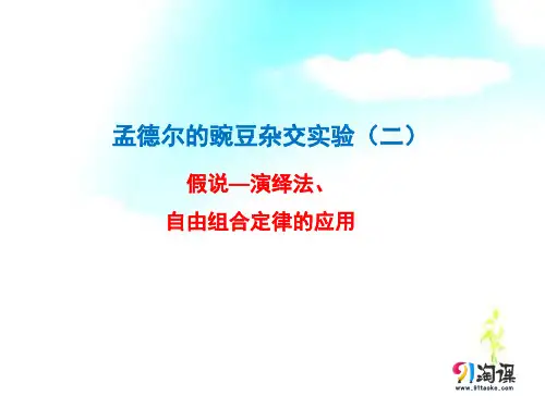 课件3：1.2.2假说—演绎法、自由组合定律的应用
