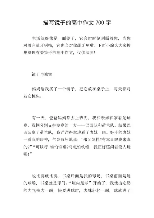 描写镜子的高中作文700字