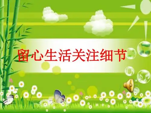 初中作文指导：《写好细节,点亮文章》PPT