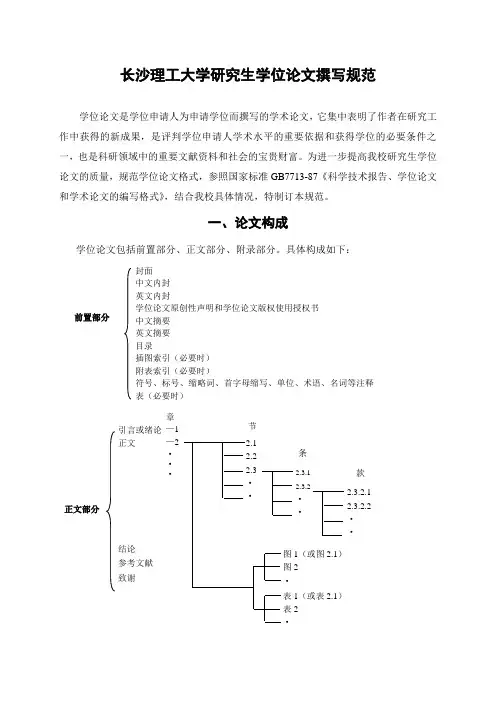 硕士学位论文要求