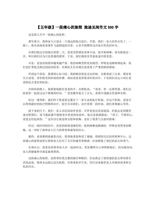【五年级】一段痛心的旅程 旅途见闻作文500字